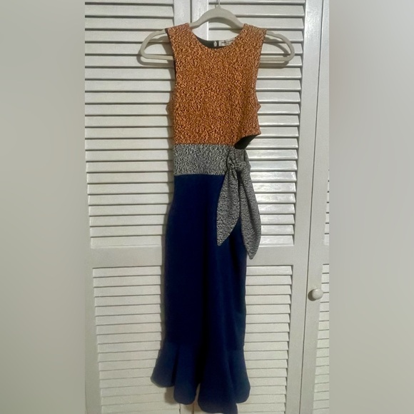 Opening Ceremony Dresses & Skirts - Colorblock Tie-Waist Women’s Dress - Blue, Gray & Sherbet.Excellent condition!